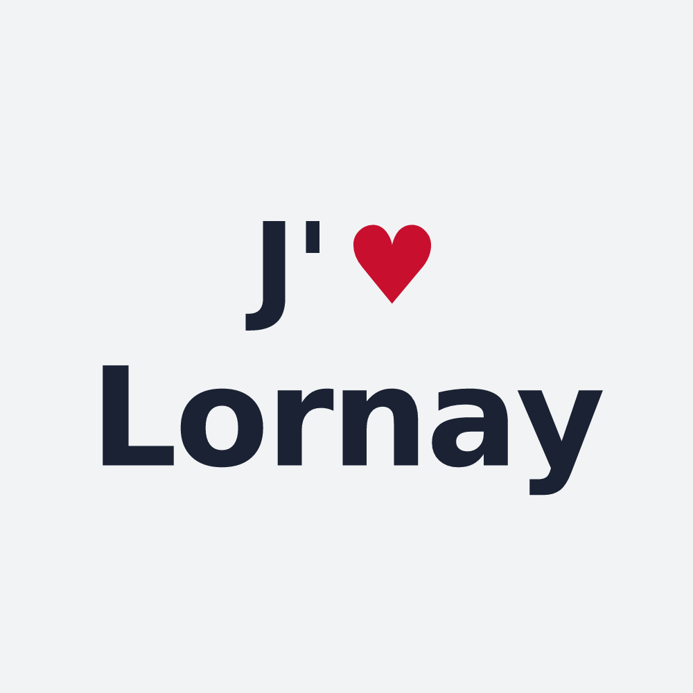 Poster personnalisé Lornay — design « J'aime Lornay » imprimé sur le poster