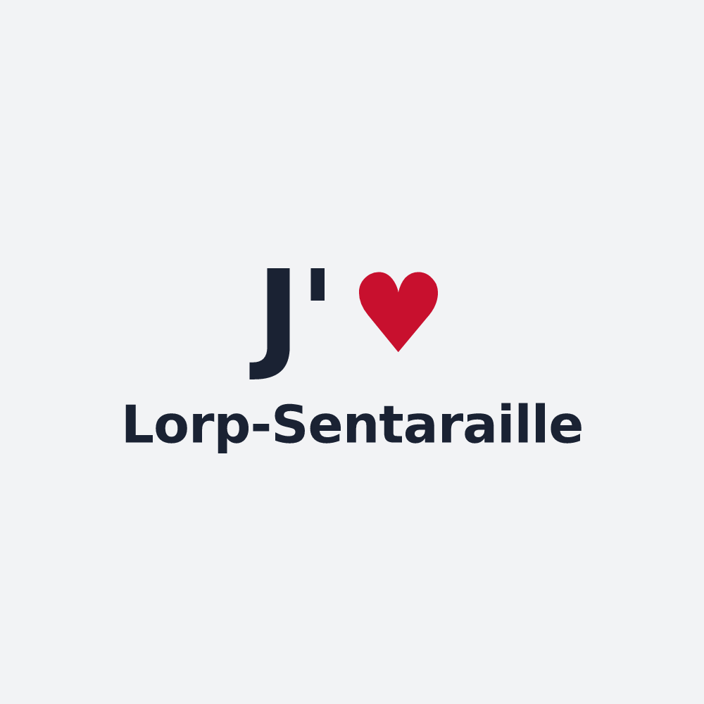 Poster personnalisé Lorp-Sentaraille — design J'aime Lorp-Sentaraille