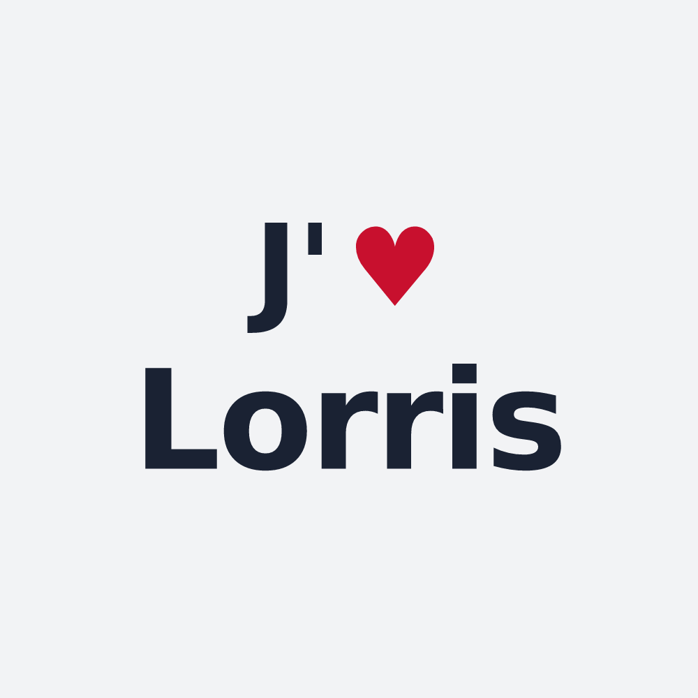 Poster personnalisé Lorris — design J'aime Lorris