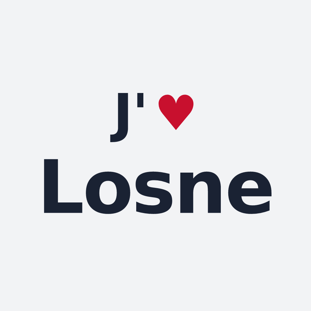Poster personnalisé Losne — design « J'aime Losne » imprimé sur le poster