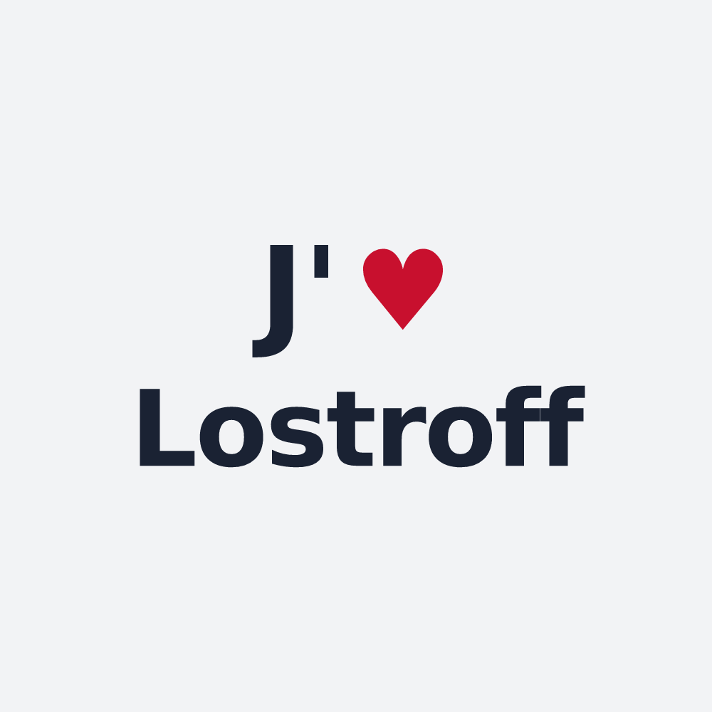 Poster personnalisé Lostroff — design J'aime Lostroff