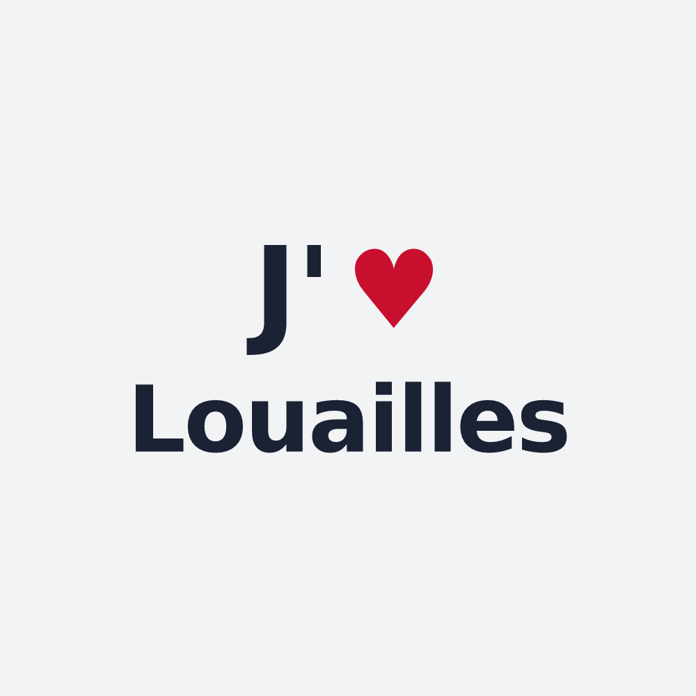 Poster personnalisé Louailles — design J'aime Louailles
