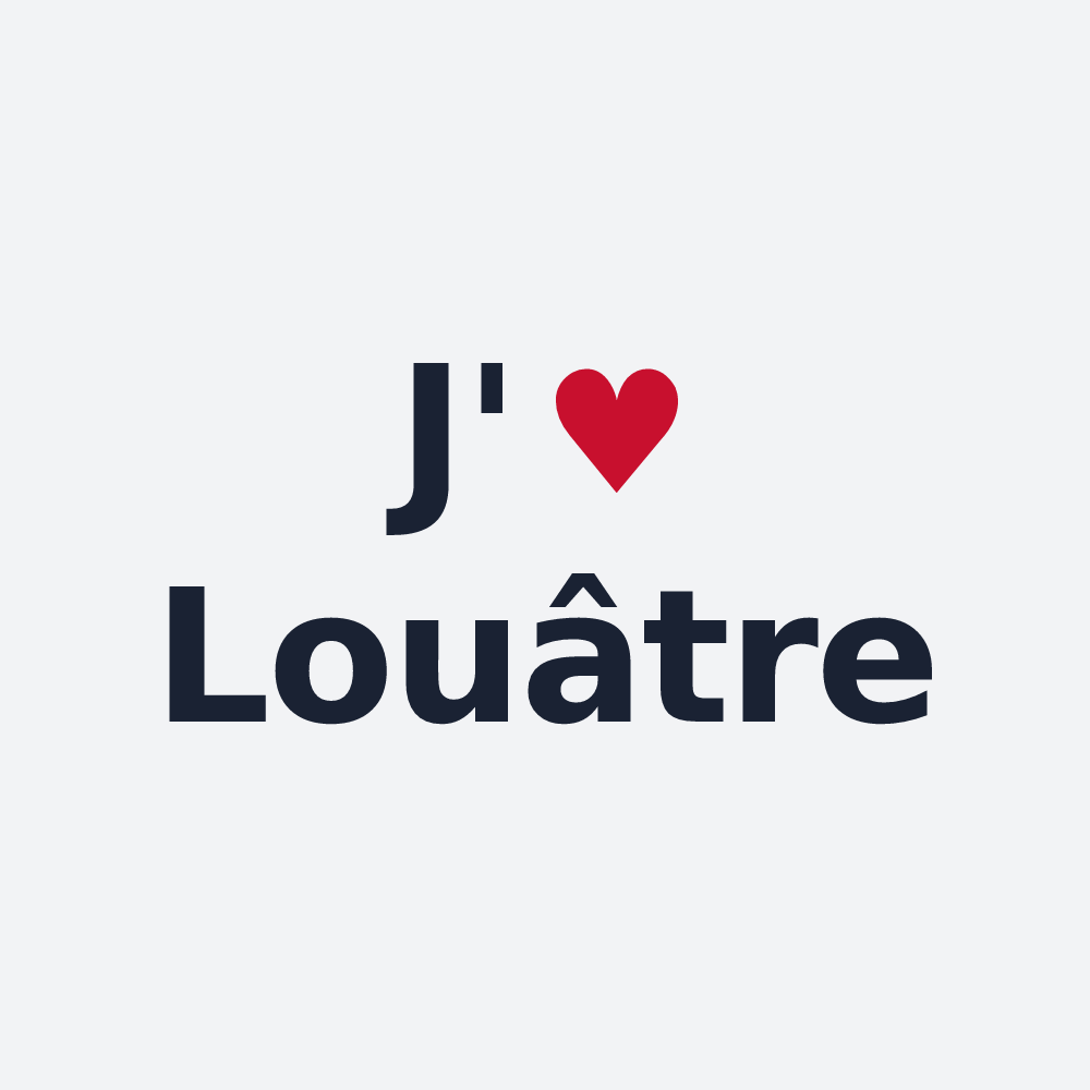 Poster personnalisé Louâtre — design J'aime Louâtre