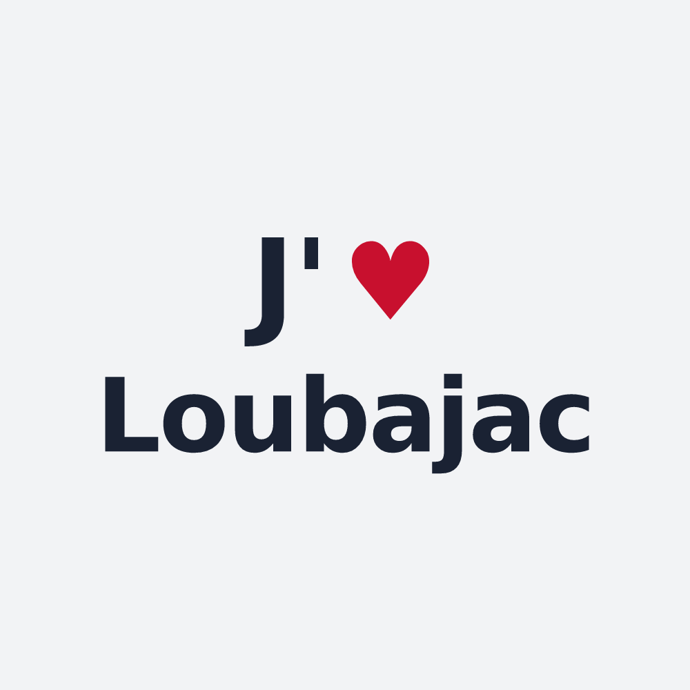 Poster personnalisé Loubajac — design J'aime Loubajac