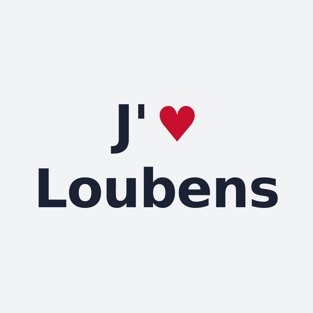 Poster personnalisé Loubens — design « J'aime Loubens » imprimé sur le poster