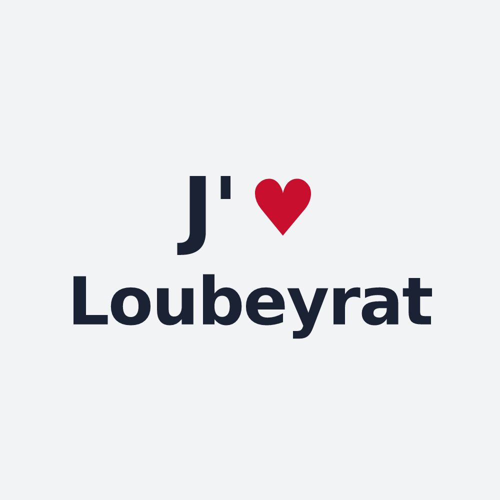 Poster personnalisé Loubeyrat — design J'aime Loubeyrat