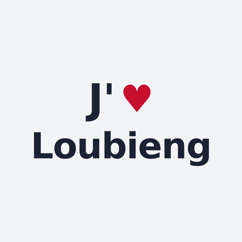 Poster personnalisé Loubieng — design J'aime Loubieng