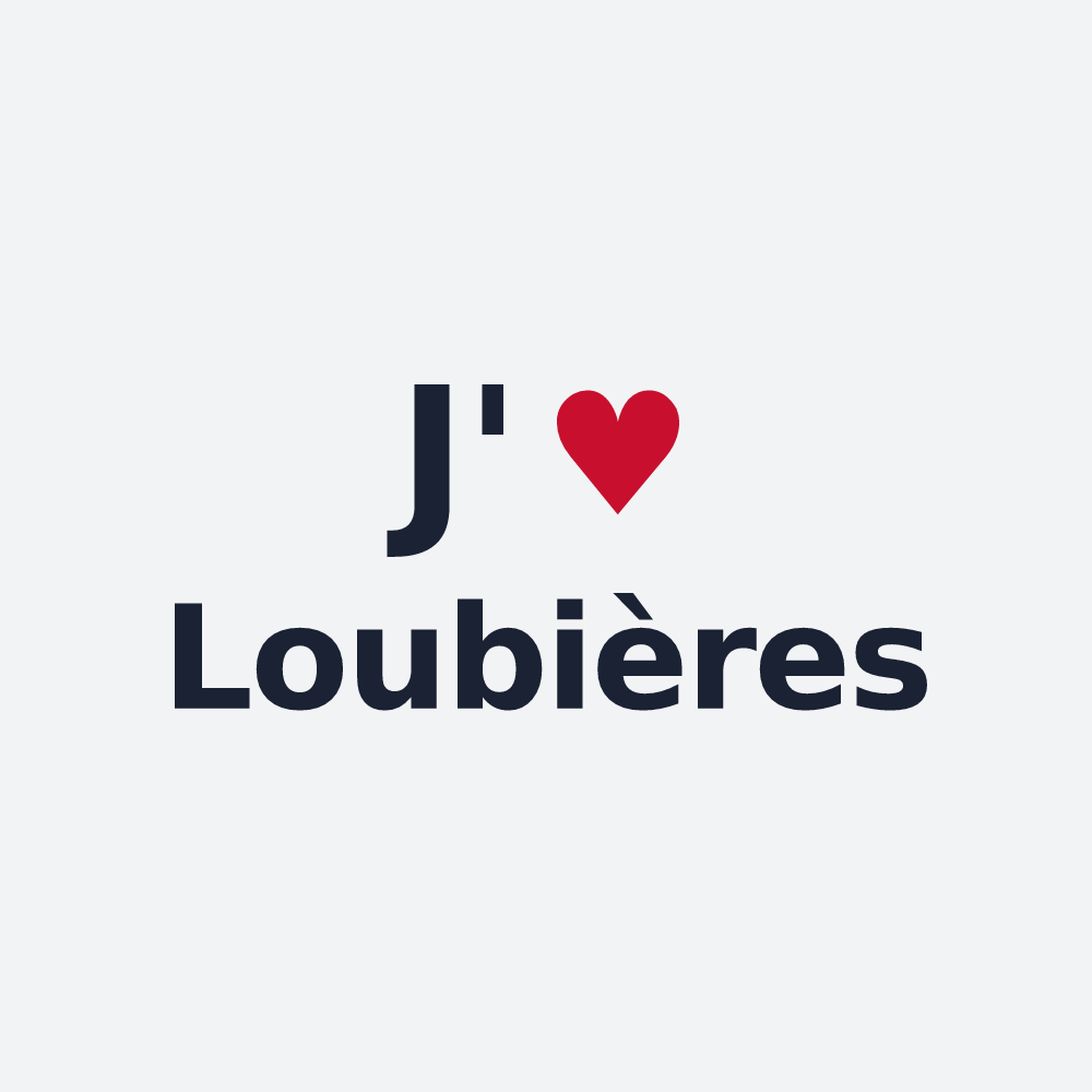 Poster personnalisé Loubières — design J'aime Loubières