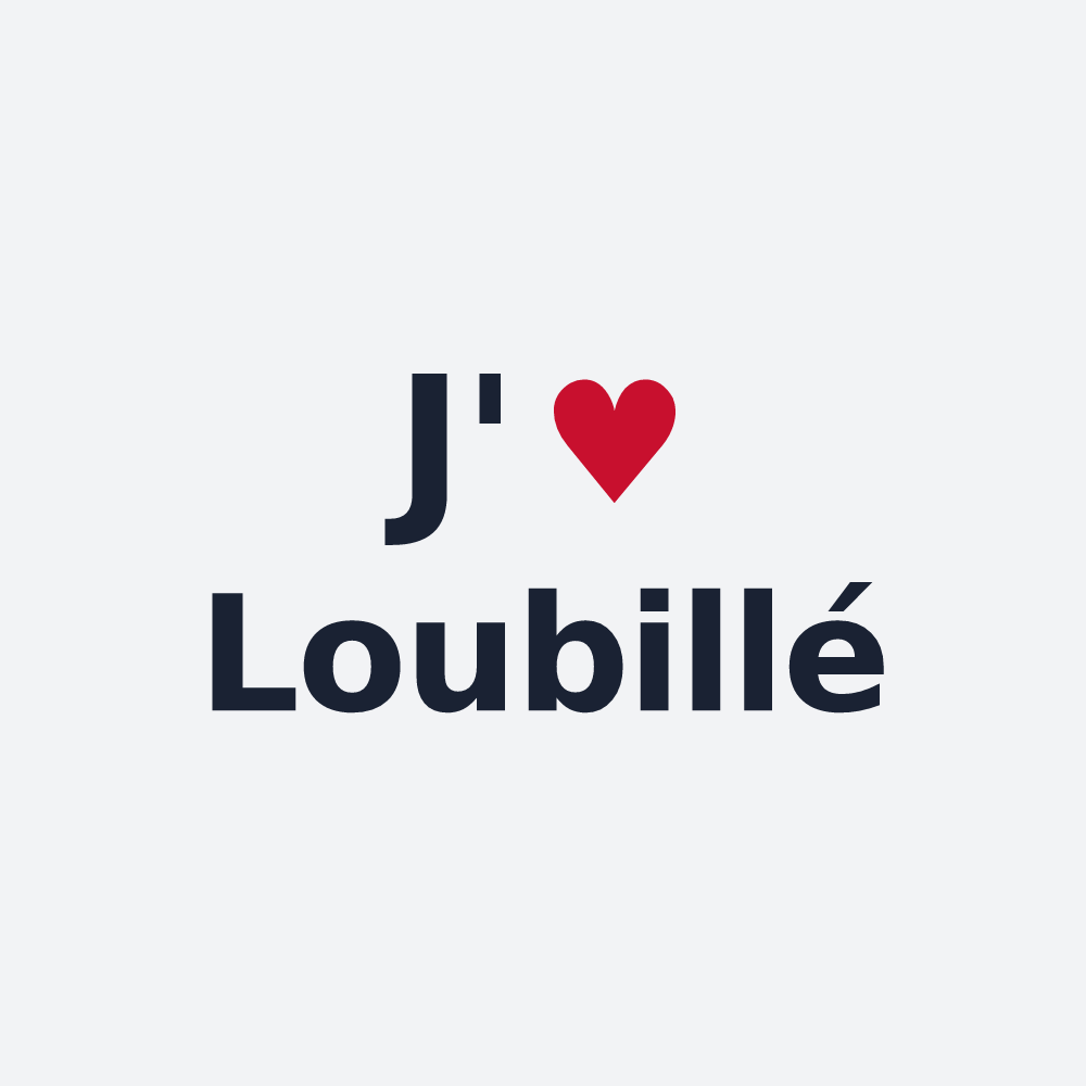 Poster personnalisé Loubillé — design J'aime Loubillé