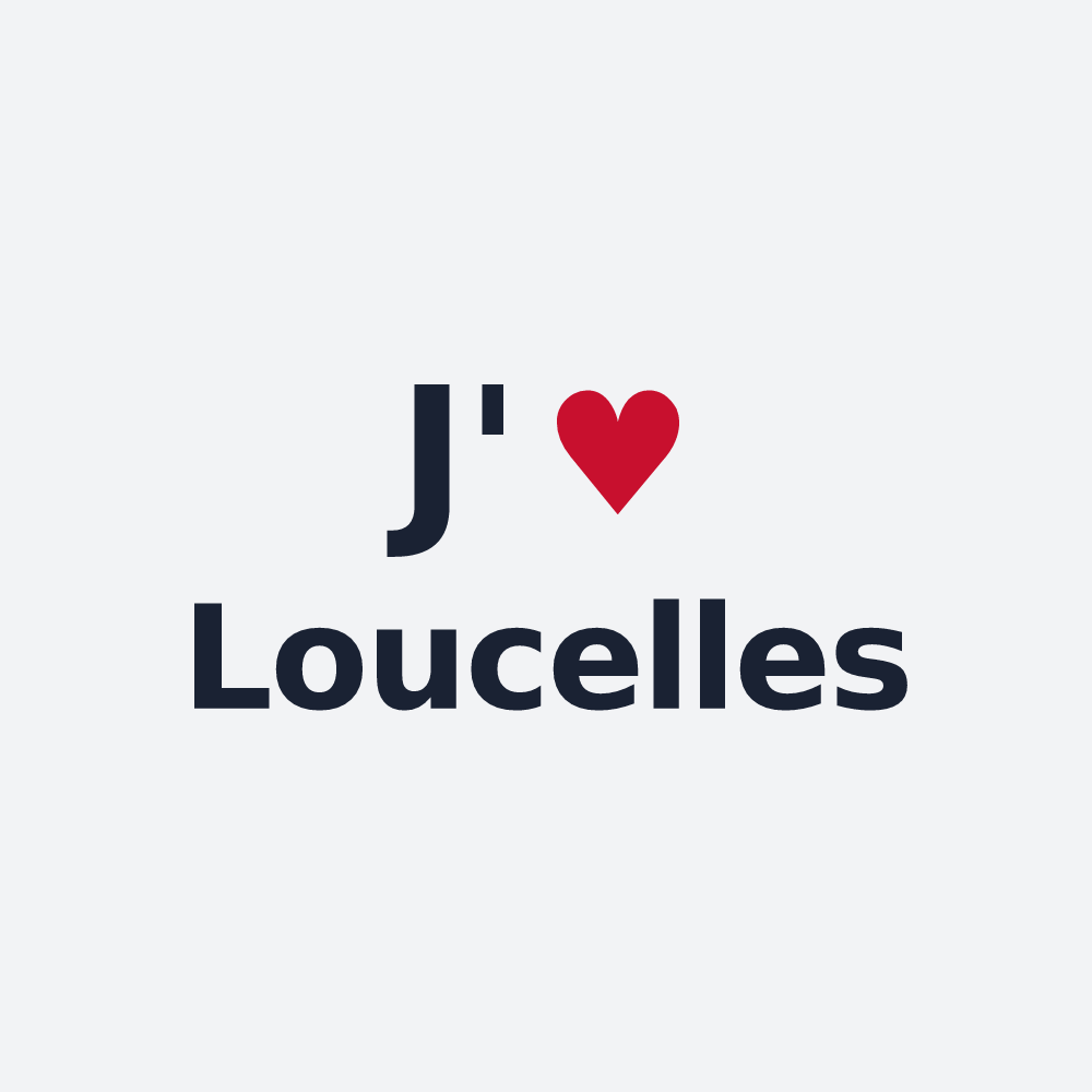 Poster personnalisé Loucelles — design « J'aime Loucelles » imprimé sur le poster