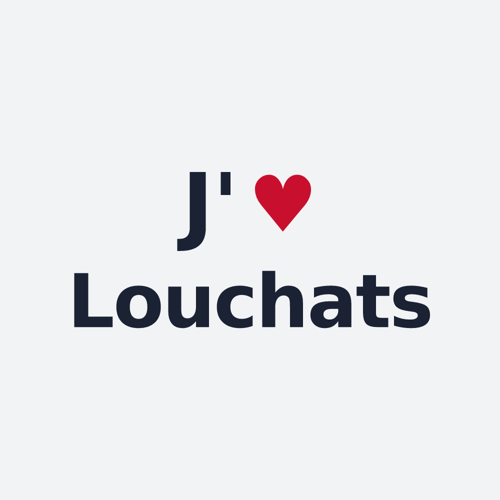 Poster personnalisé Louchats — design J'aime Louchats