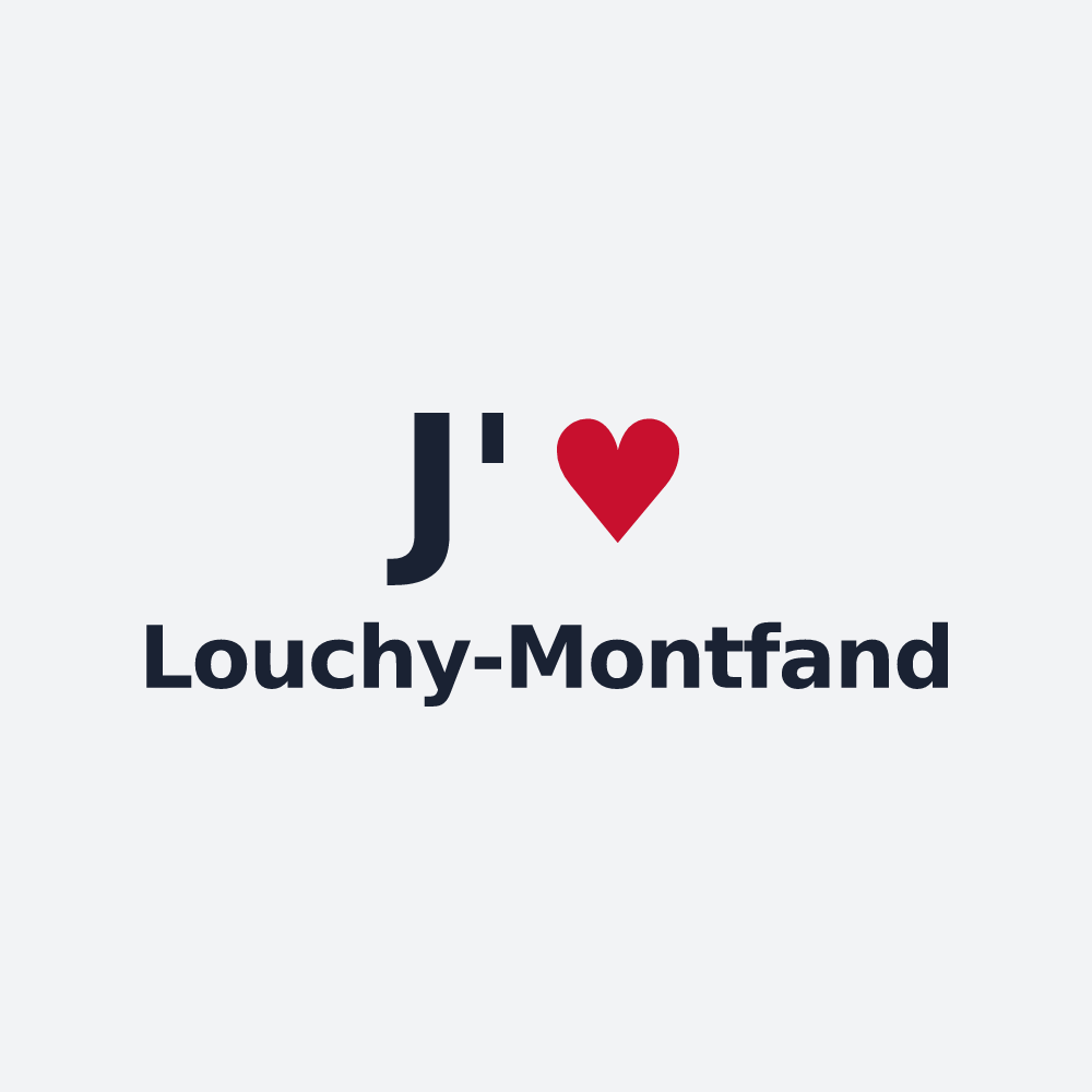 Poster personnalisé Louchy-Montfand — design J'aime Louchy-Montfand