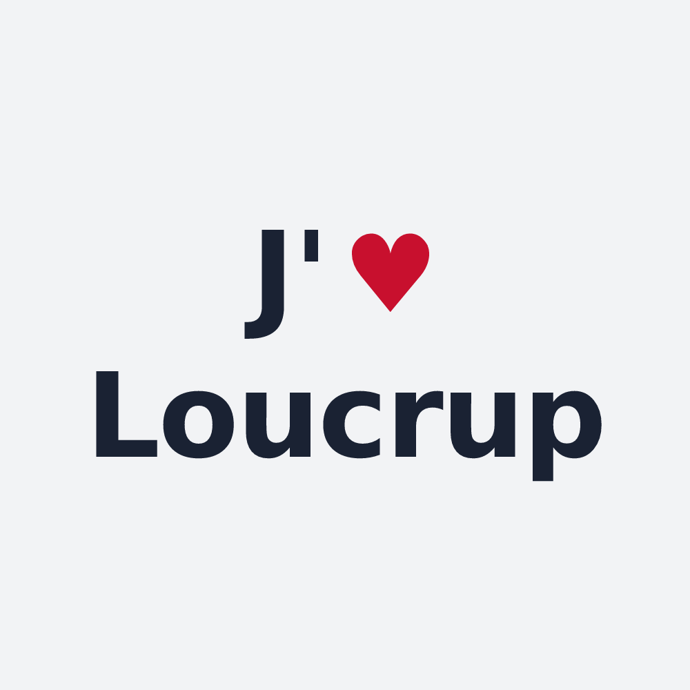 Poster personnalisé Loucrup — design J'aime Loucrup