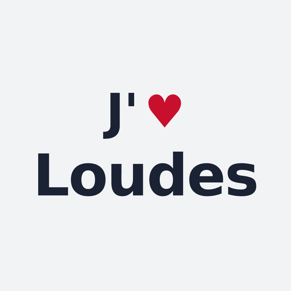 Poster personnalisé Loudes — design J'aime Loudes