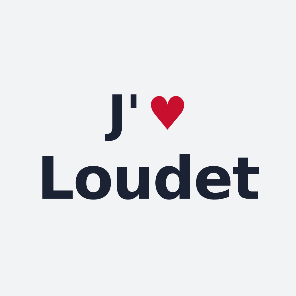 Poster personnalisé Loudet — design J'aime Loudet