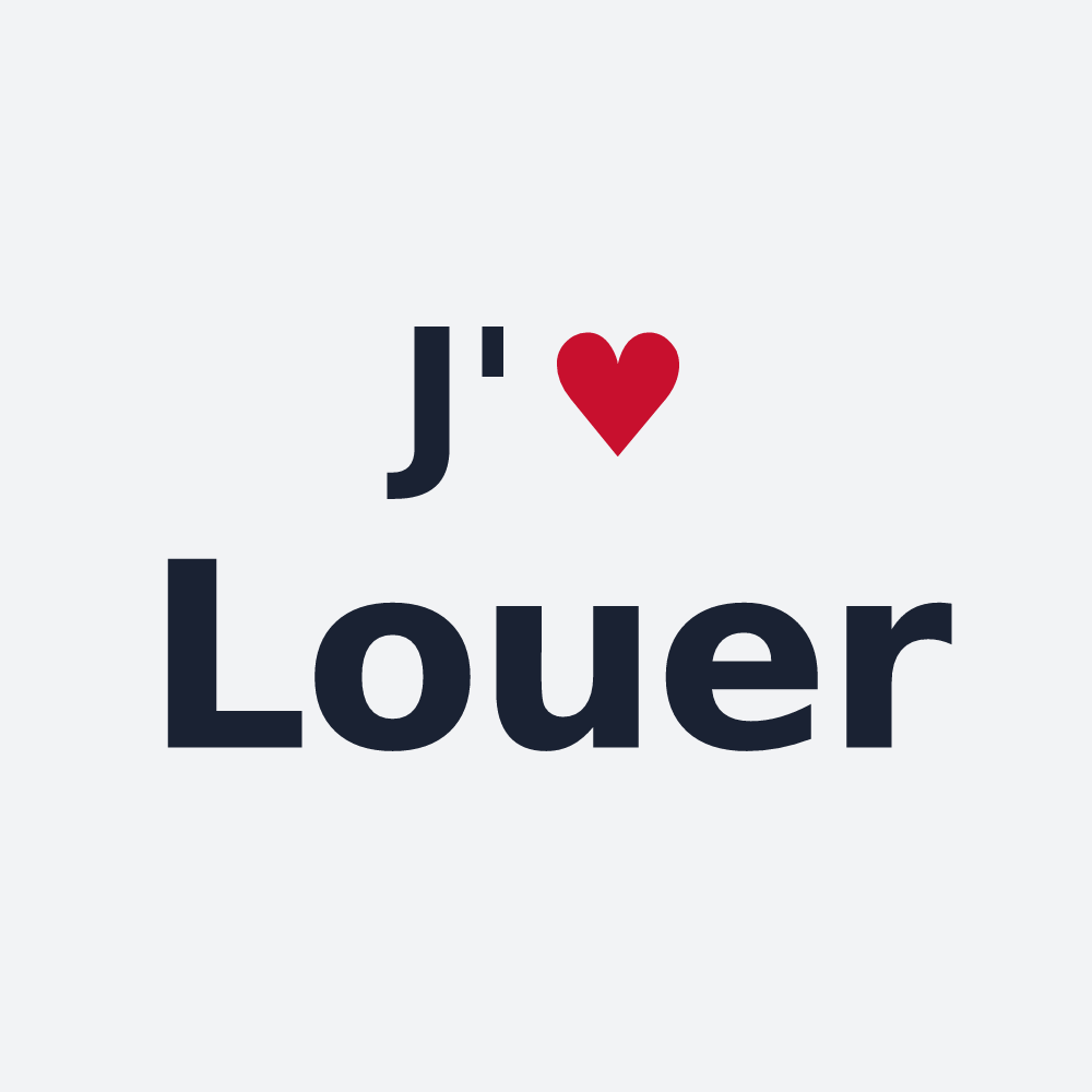 Poster personnalisé Louer — design J'aime Louer