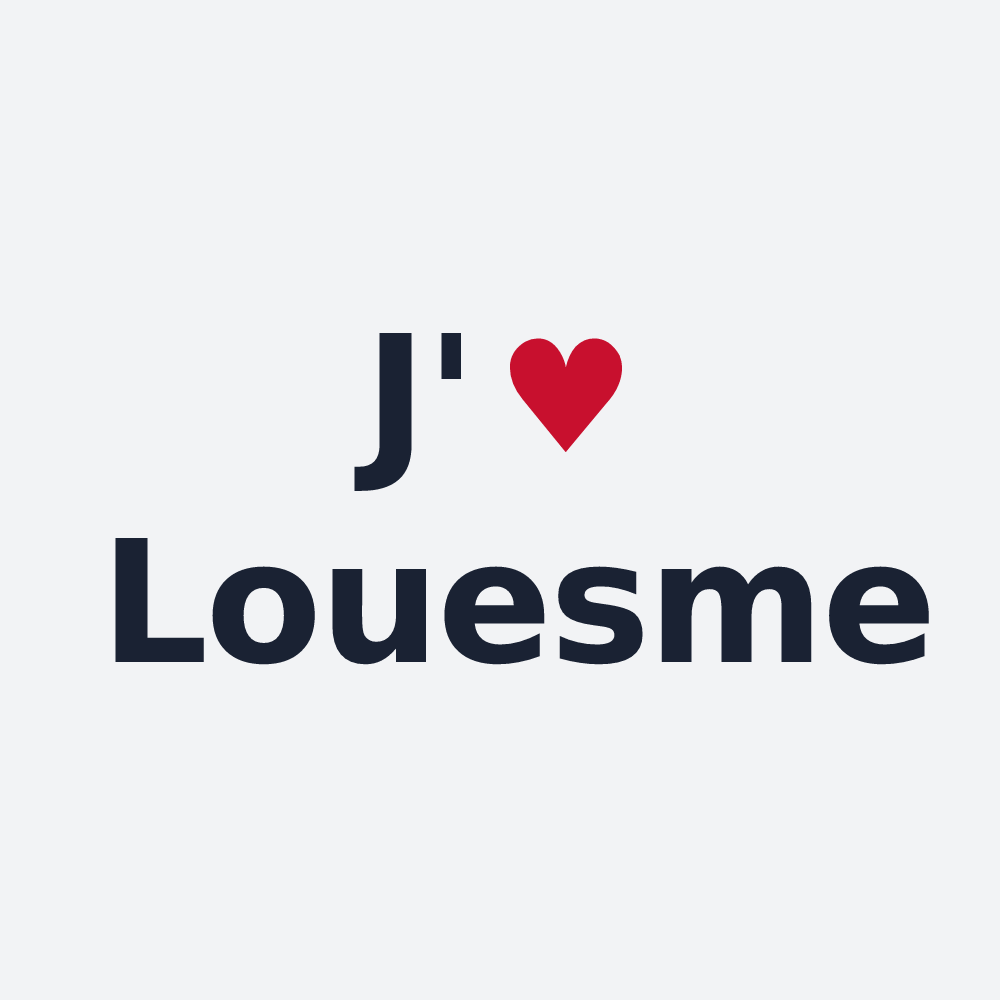 Poster personnalisé Louesme — design « J'aime Louesme » imprimé sur le poster