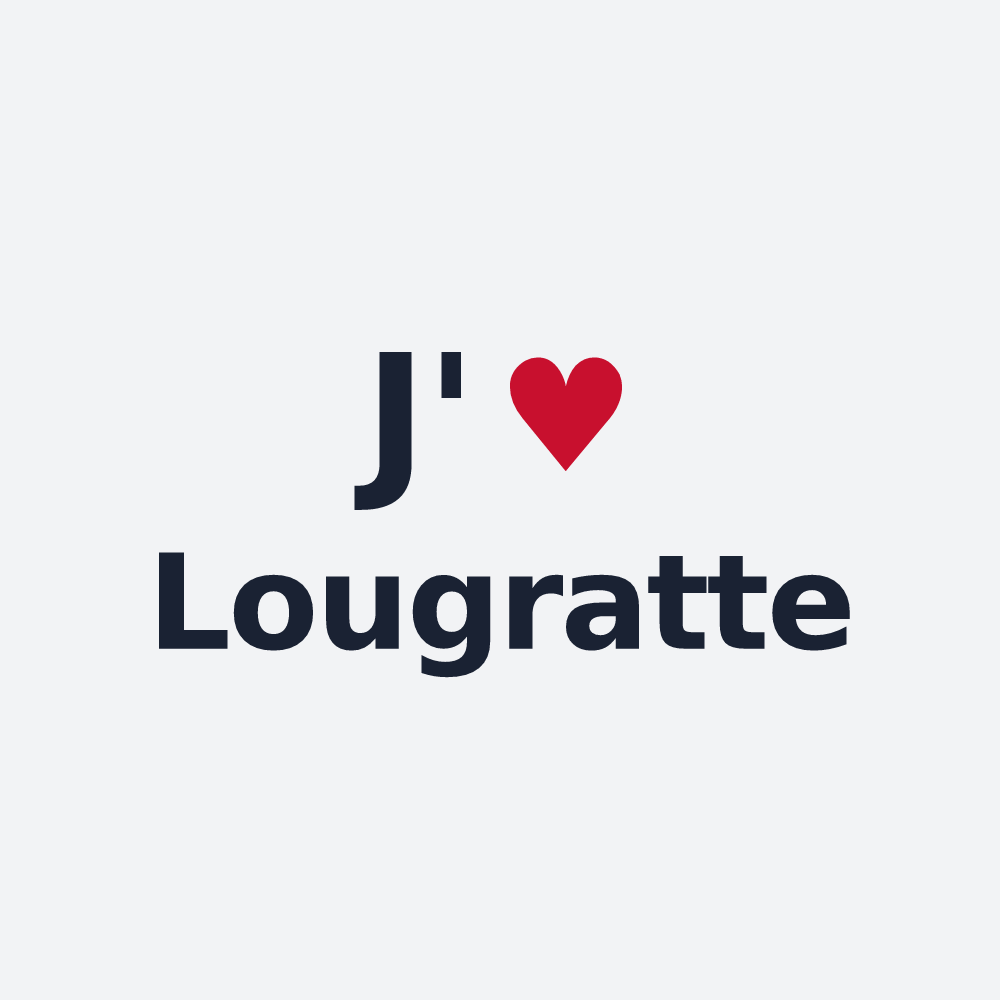 Poster personnalisé Lougratte — design J'aime Lougratte