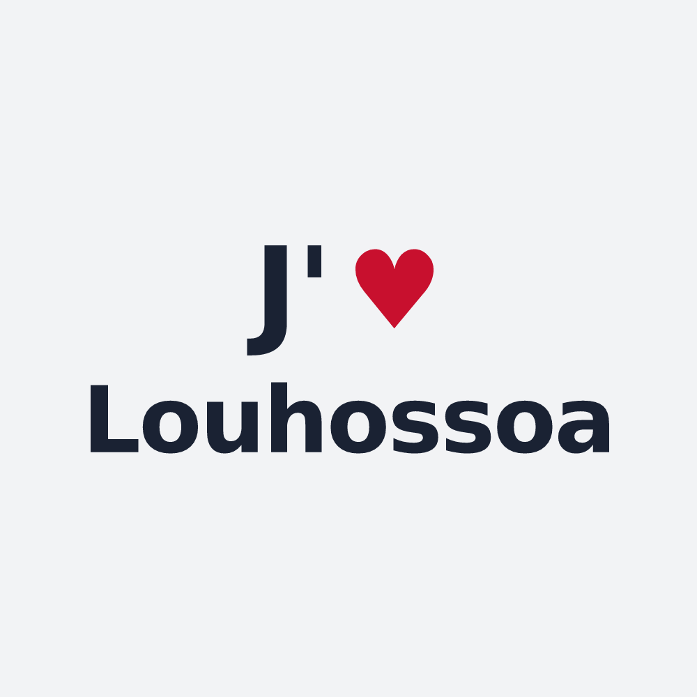 Poster personnalisé Louhossoa — design J'aime Louhossoa