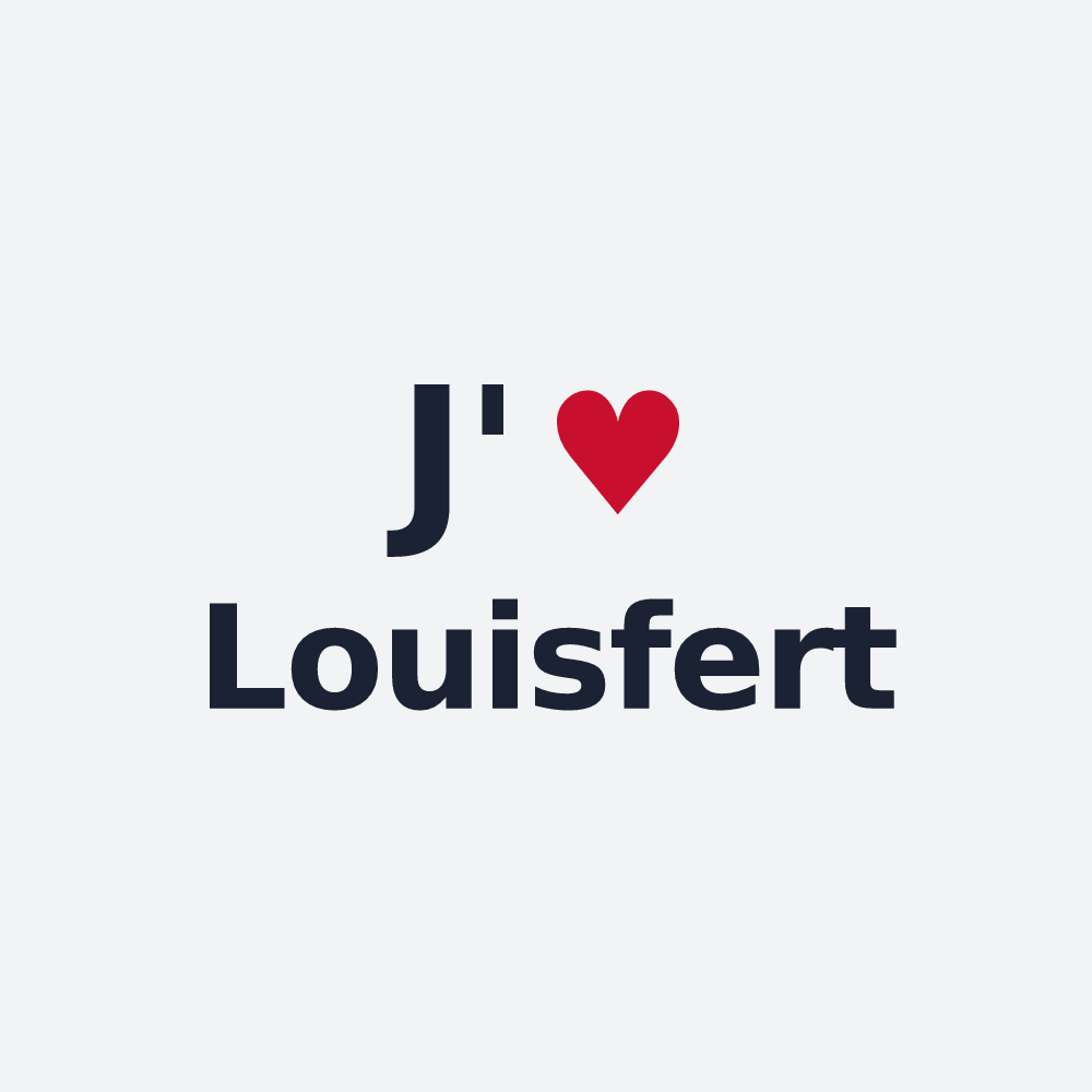 Poster personnalisé Louisfert — design J'aime Louisfert