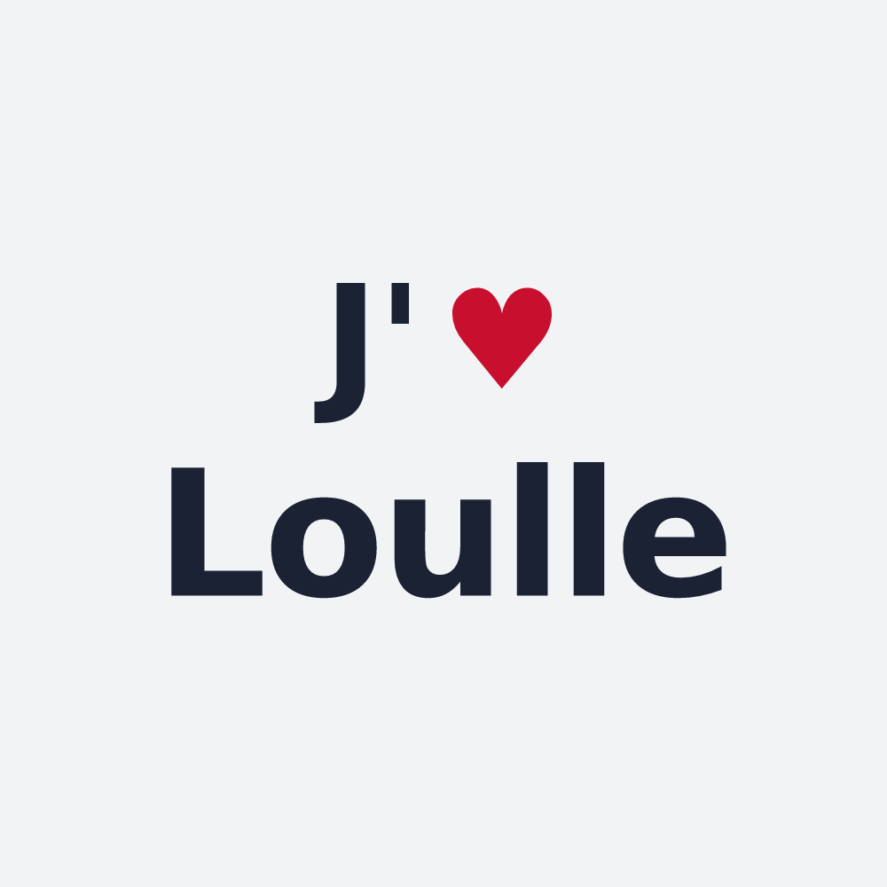 Poster personnalisé Loulle — design J'aime Loulle