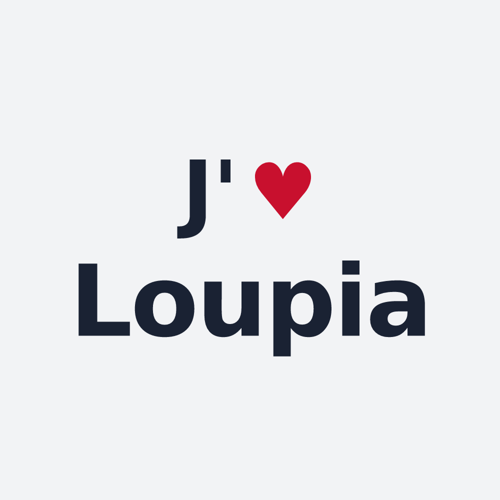 Poster personnalisé Loupia — design J'aime Loupia
