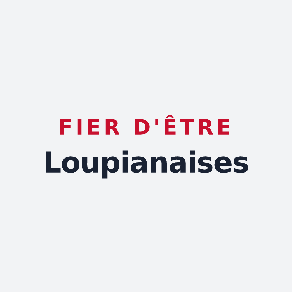 Poster « Fier d'être Loupianaises » — design pour Loupia