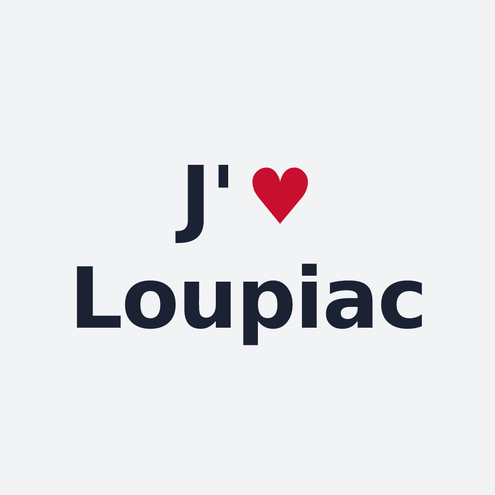 Poster personnalisé Loupiac — design J'aime Loupiac