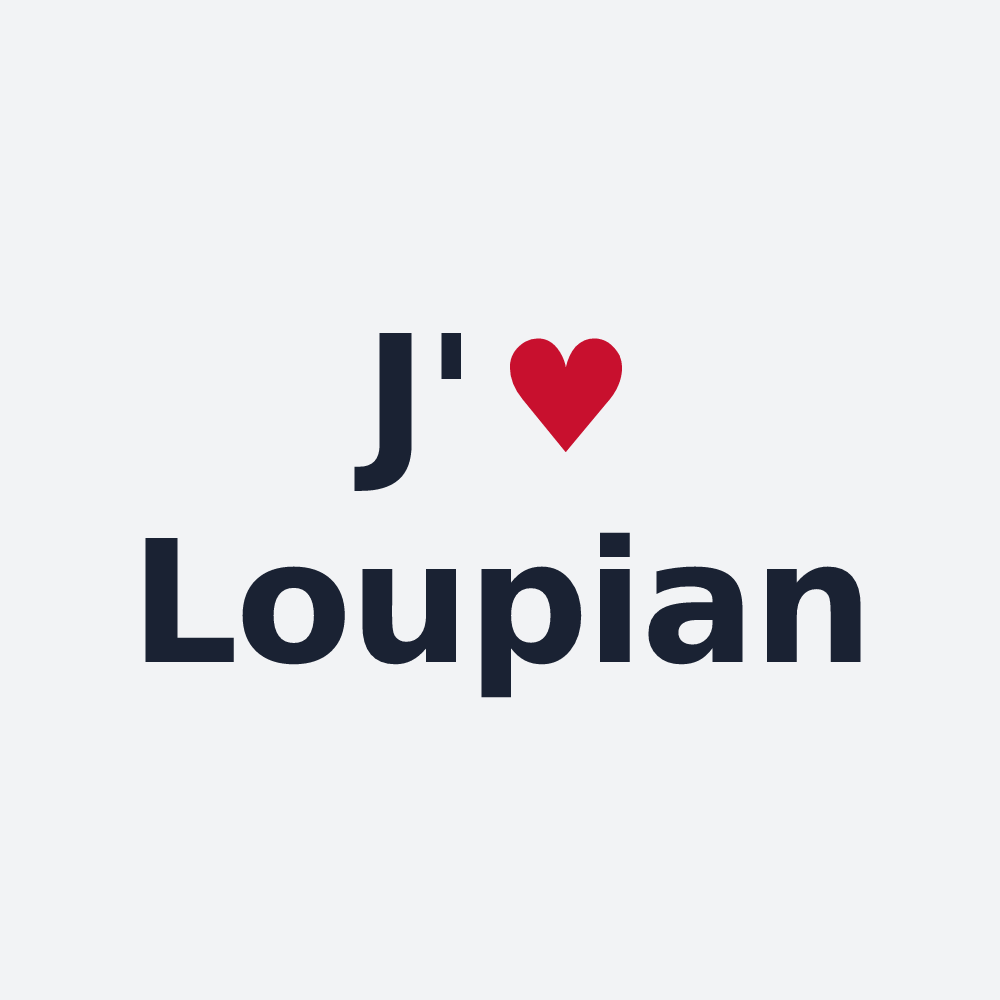 Poster personnalisé Loupian — design J'aime Loupian