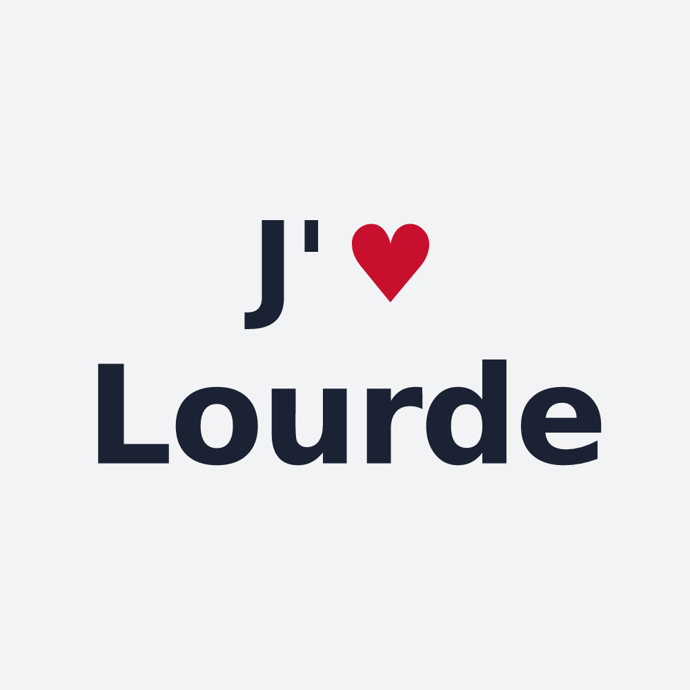 Poster personnalisé Lourde — design « J'aime Lourde » imprimé sur le poster