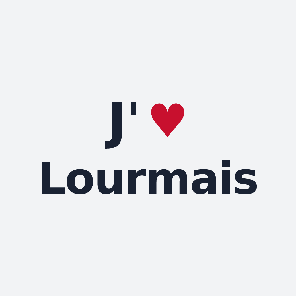 Poster personnalisé Lourmais — design « J'aime Lourmais » imprimé sur le poster