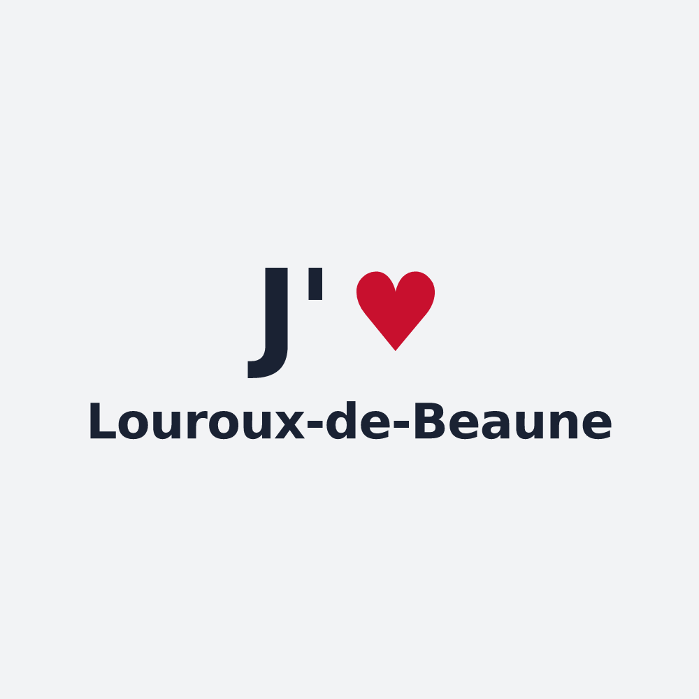Poster personnalisé Louroux-de-Beaune — design J'aime Louroux-de-Beaune
