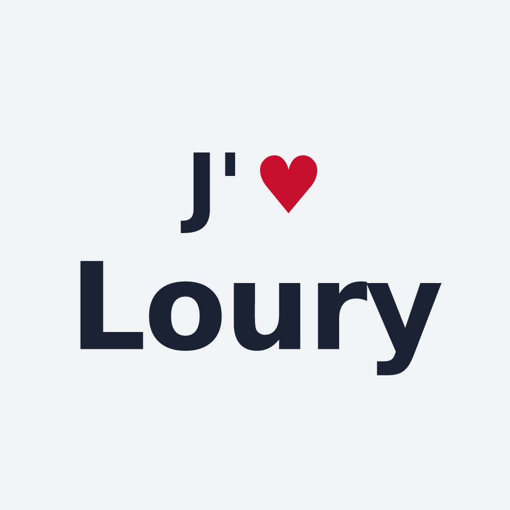 Poster personnalisé Loury — design J'aime Loury