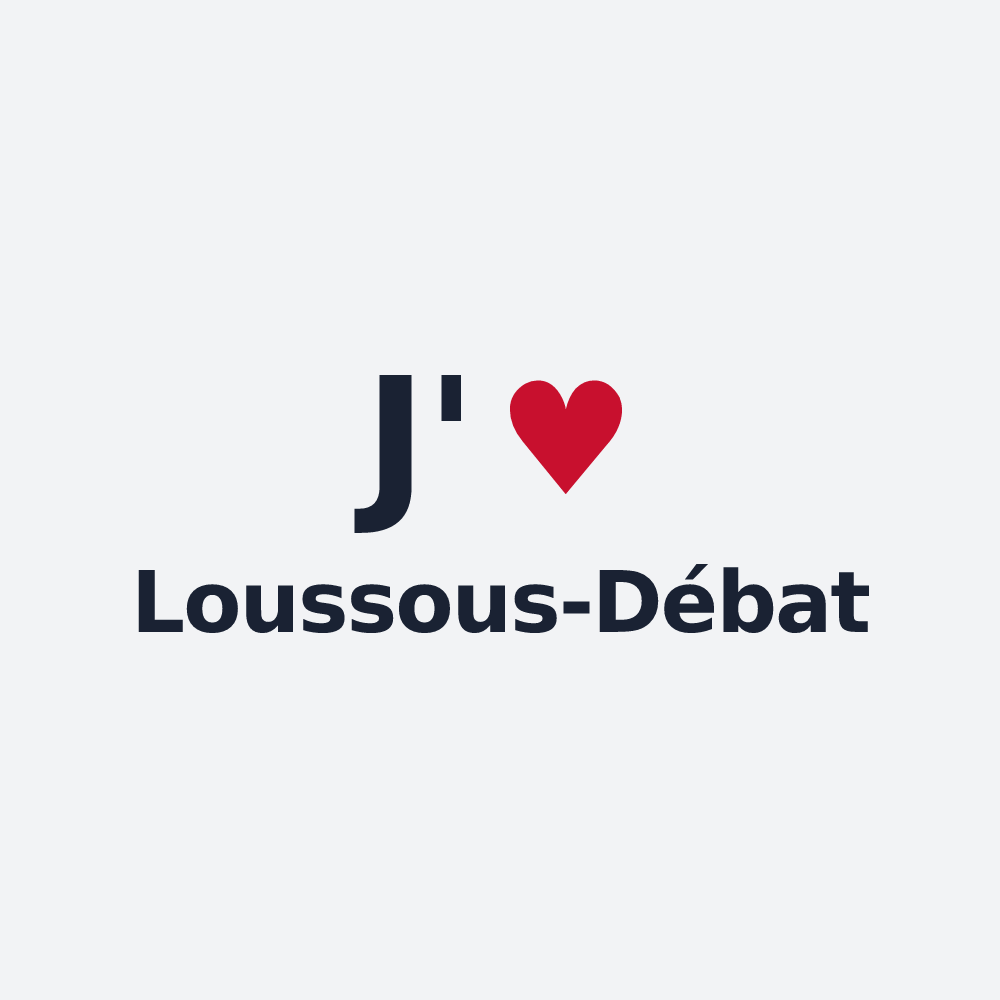 Poster personnalisé Loussous-Débat — design J'aime Loussous-Débat