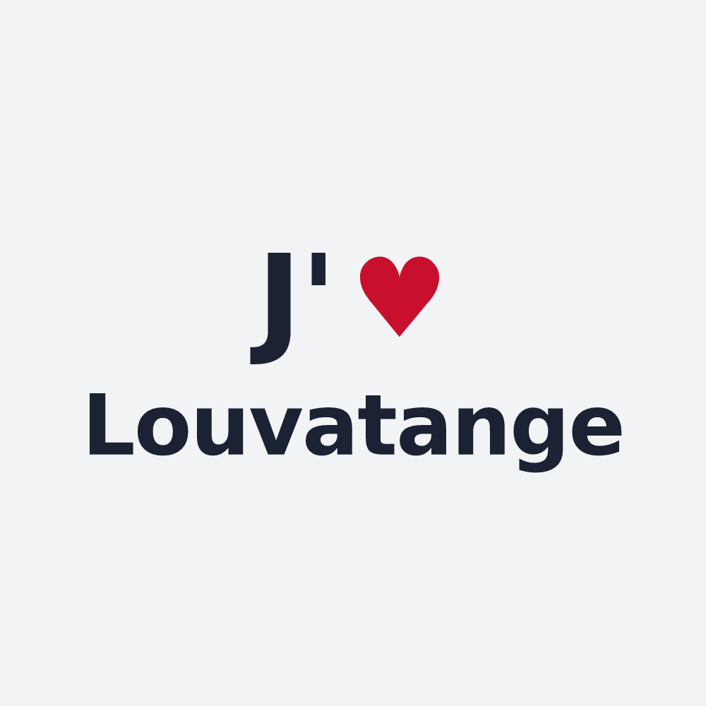 Poster personnalisé Louvatange — design J'aime Louvatange