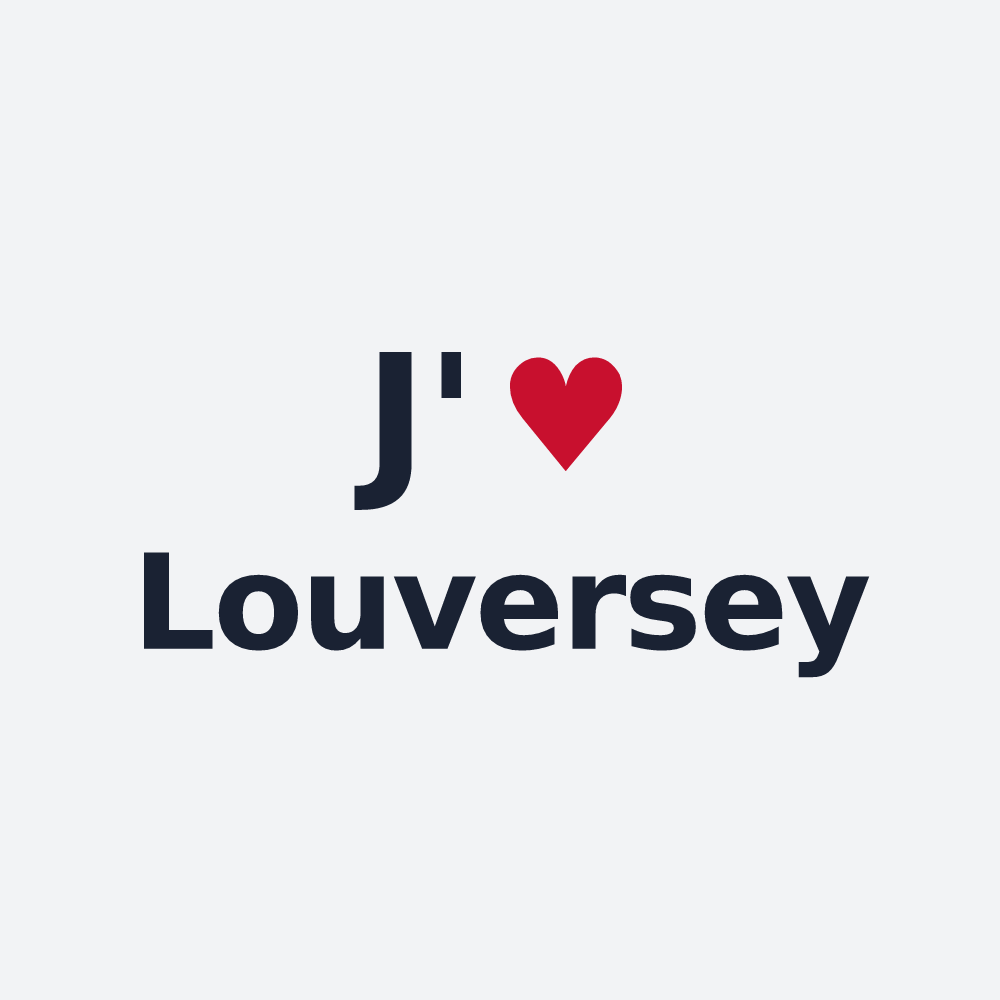 Poster personnalisé Louversey — design J'aime Louversey