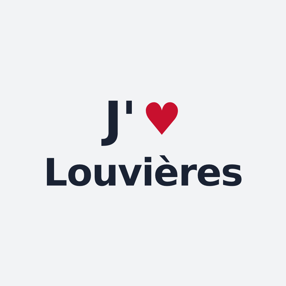 Poster personnalisé Louvières — design J'aime Louvières