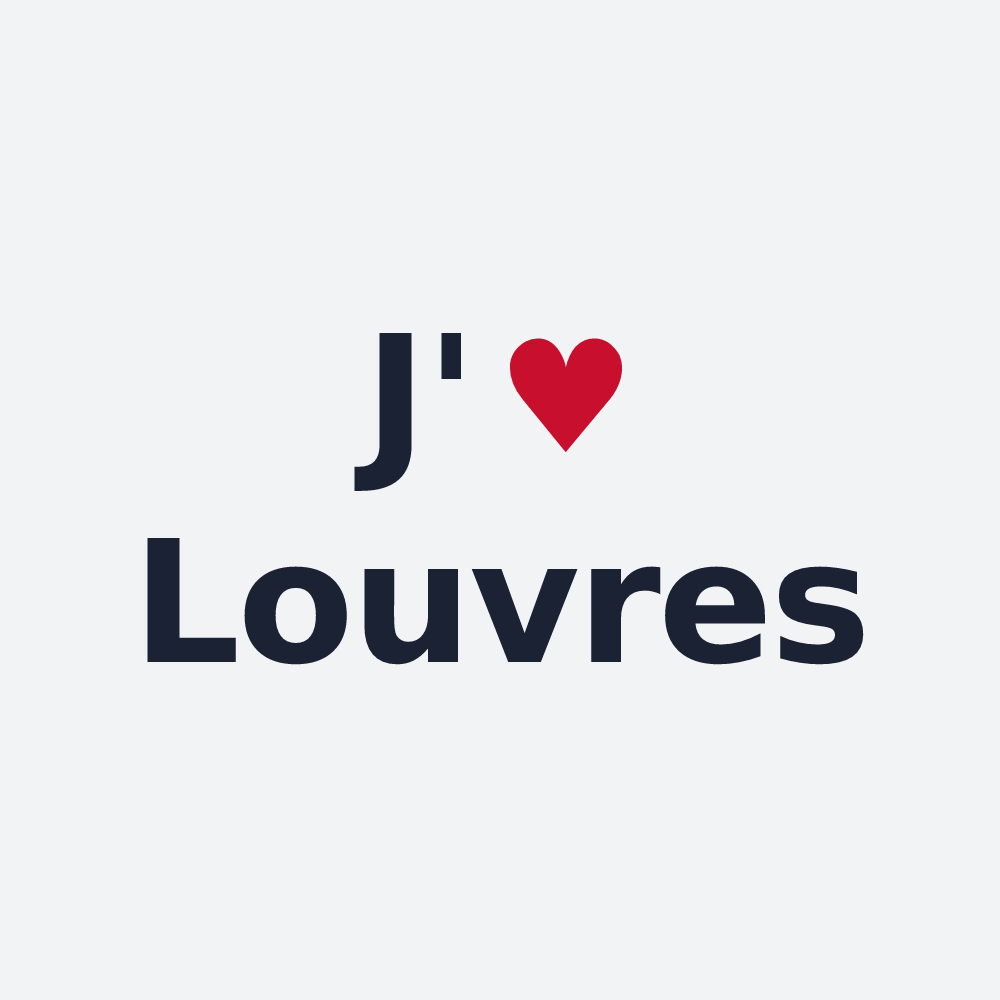 Poster personnalisé Louvres — design J'aime Louvres