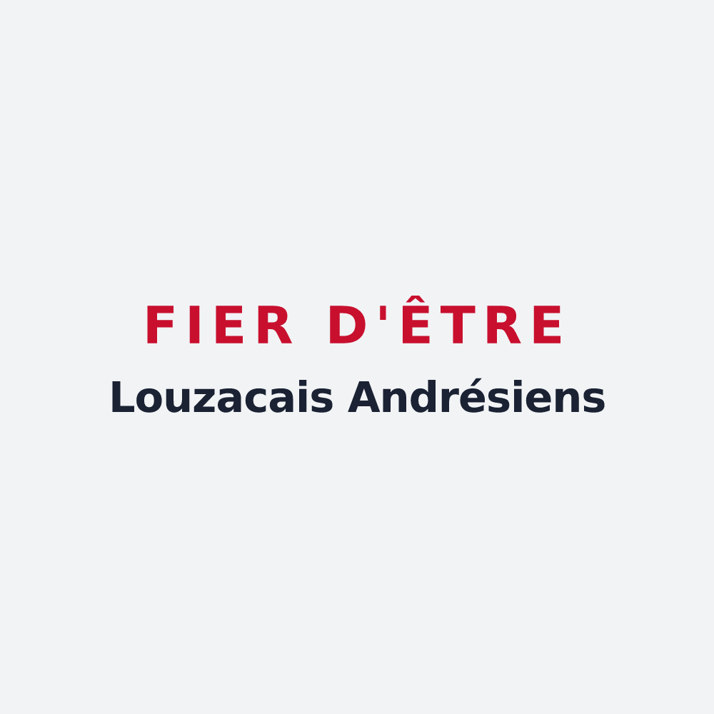 Poster « Fier d'être Louzacais Andrésiens » — design pour Louzac-Saint-André