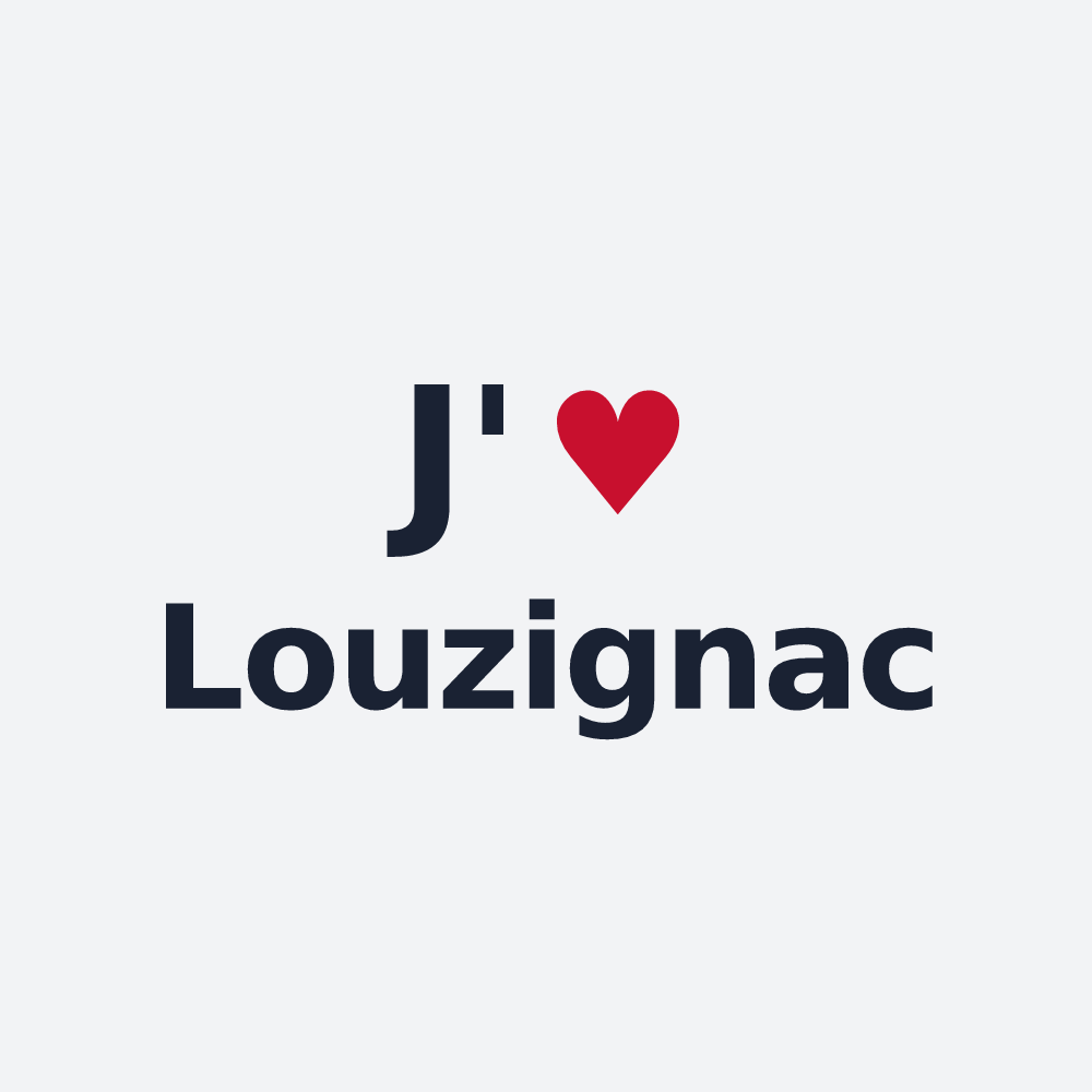 Poster personnalisé Louzignac — design J'aime Louzignac
