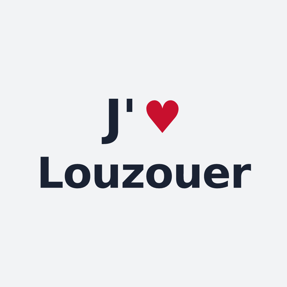 Poster personnalisé Louzouer — design J'aime Louzouer