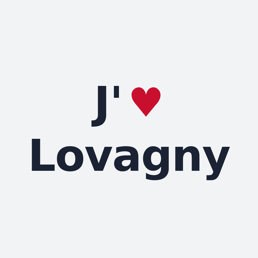 Poster personnalisé Lovagny — design « J'aime Lovagny » imprimé sur le poster