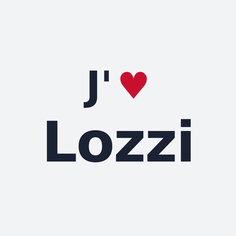 Poster personnalisé Lozzi — design J'aime Lozzi