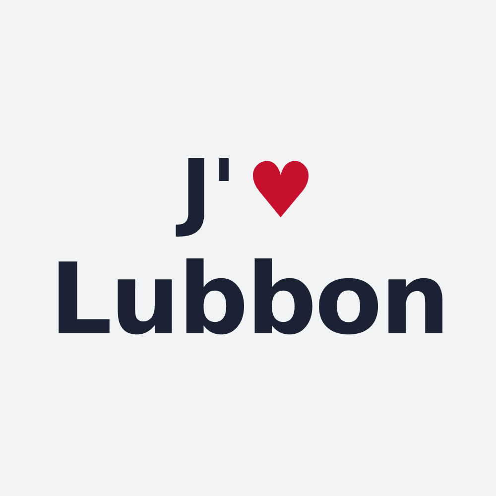 Poster personnalisé Lubbon — design J'aime Lubbon