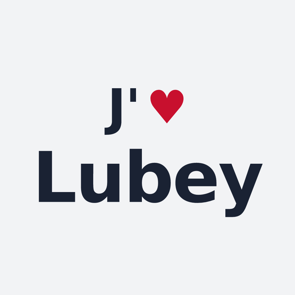 Poster personnalisé Lubey — design J'aime Lubey