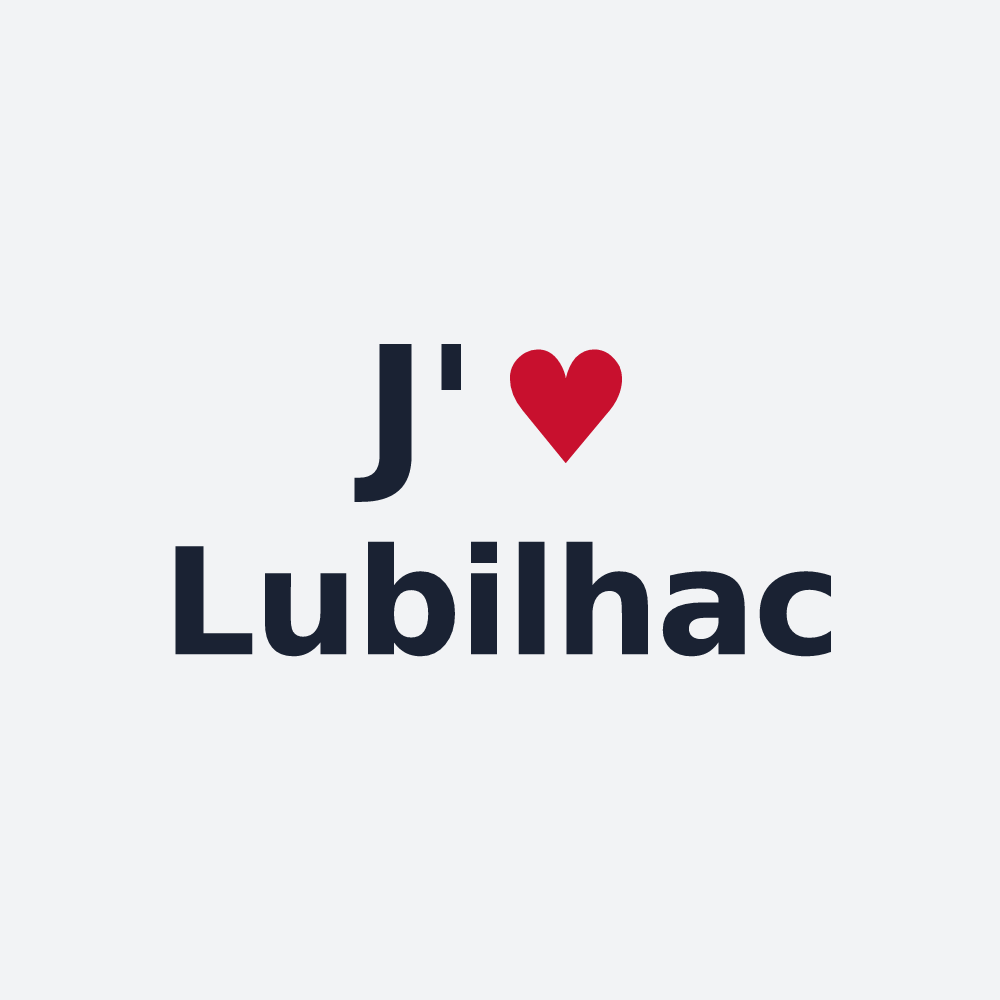 Poster personnalisé Lubilhac — design J'aime Lubilhac