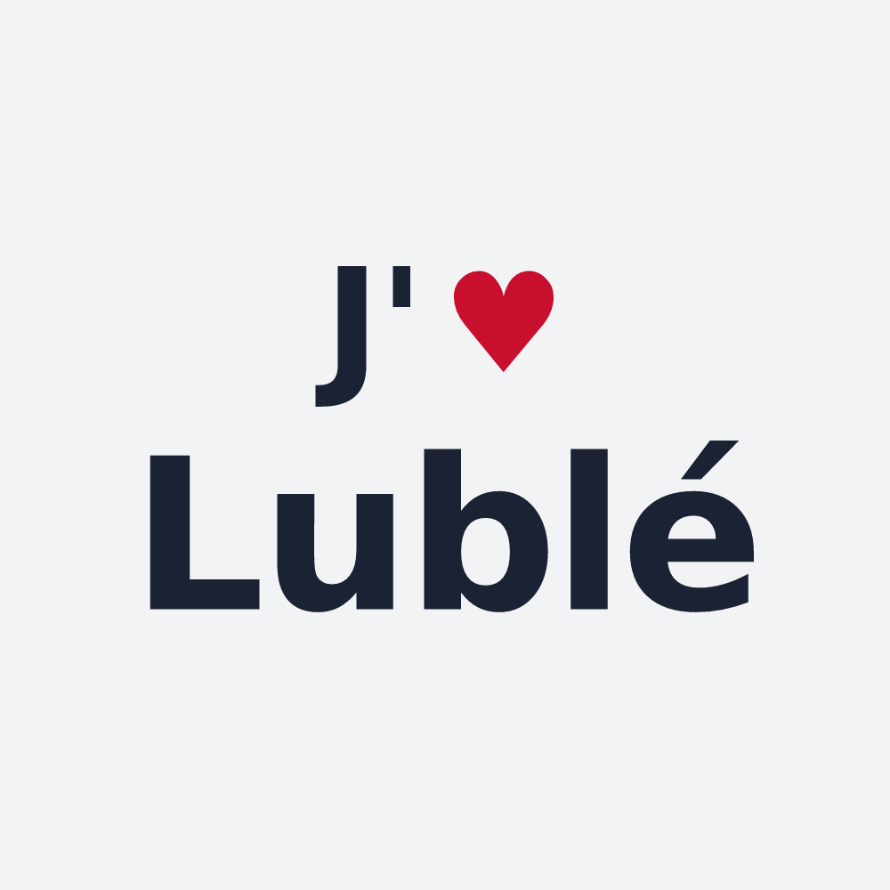 Poster personnalisé Lublé — design J'aime Lublé