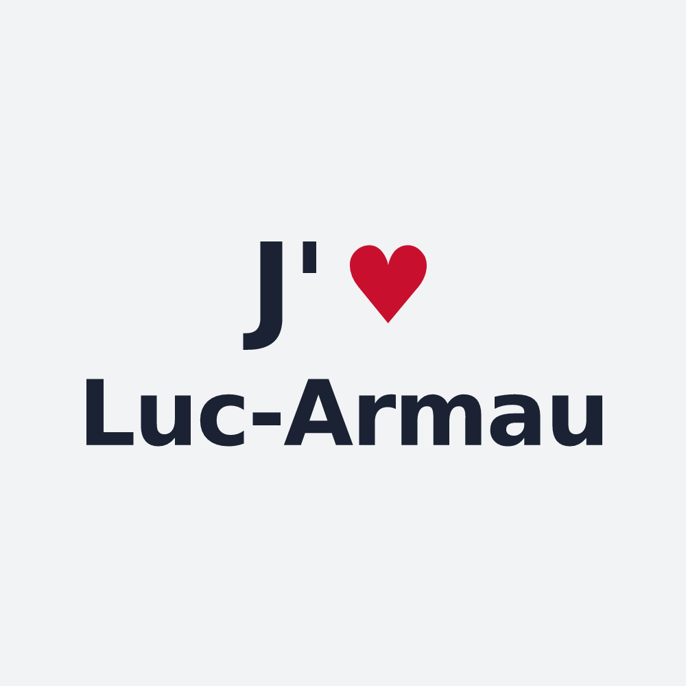 Poster personnalisé Luc-Armau — design J'aime Luc-Armau