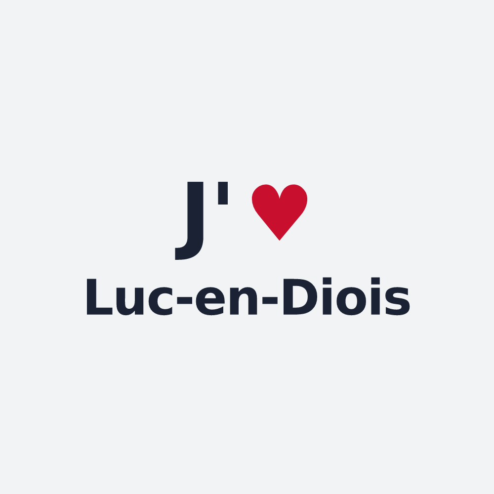 Poster personnalisé Luc-en-Diois — design J'aime Luc-en-Diois