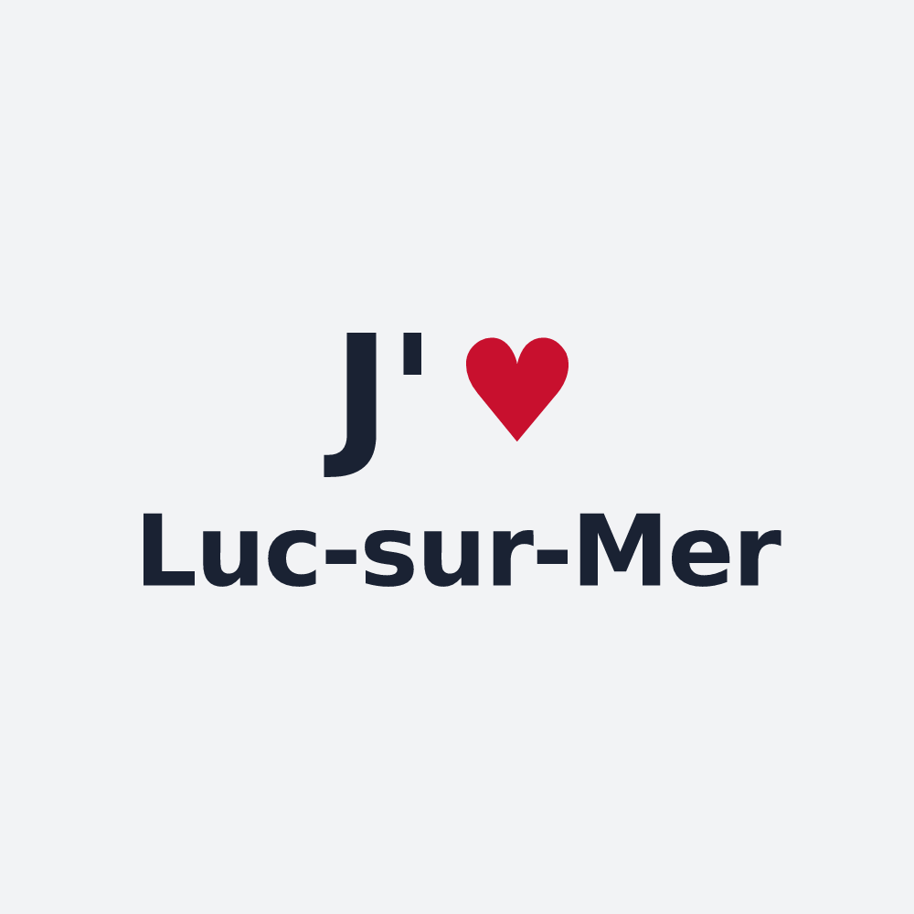 Poster personnalisé Luc-sur-Mer — design J'aime Luc-sur-Mer